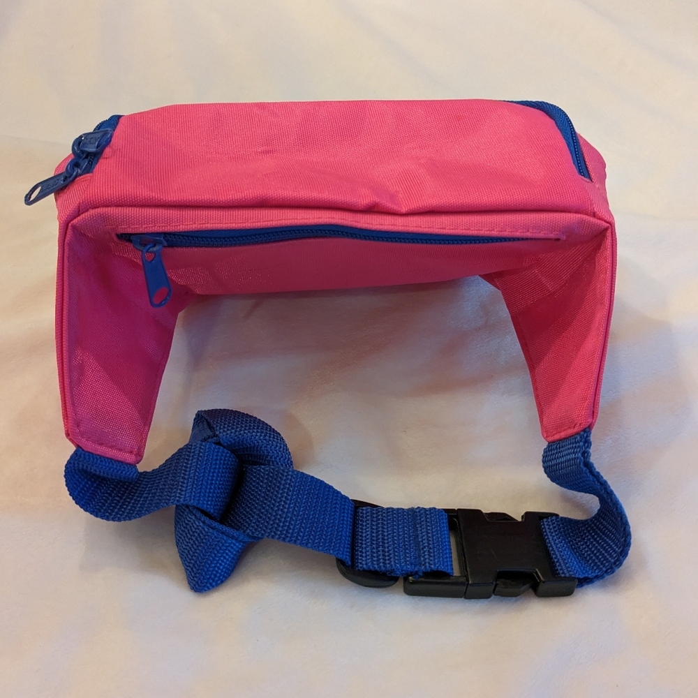 Vintage Fanny Bag Neon Color Block Multi-Compartment Adjustable Unisex OS New - Picture 4 of 11